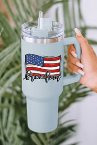 Freedom American Flag Print Stainless Steel Vacuum Cup