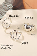 3 pieces Peach Heart Ring Open Joint Ring Set