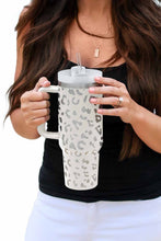 Leopard Print 40oz Stainless Steel Portable Cup with Handle