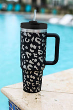 Leopard Print 40oz Stainless Steel Portable Cup with Handle