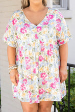 Plus Size Floral Print Short Dress