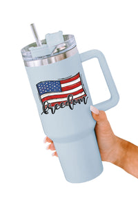 Freedom American Flag Print Stainless Steel Vacuum Cup