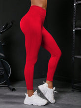 Solid Seamless Ribbed Sports Leggings