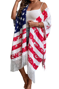 Multicolor Plus Size American flag