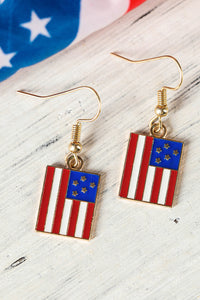 American Flag Patriotic Earrings