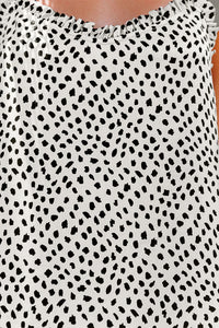 Bohemian Polka Dot Printed High Low Ruffle Maxi Dress