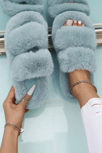 Warm Thick Open Toe Fluffy Slippers