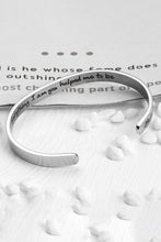 Everything I am you helped me to be Letters Engraved Bracelet